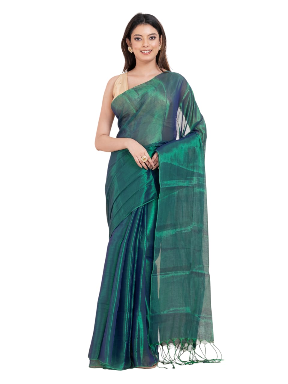Tissue cotton saree