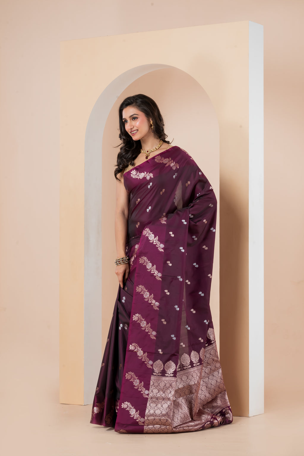 Benarasi raw mango silk saree.