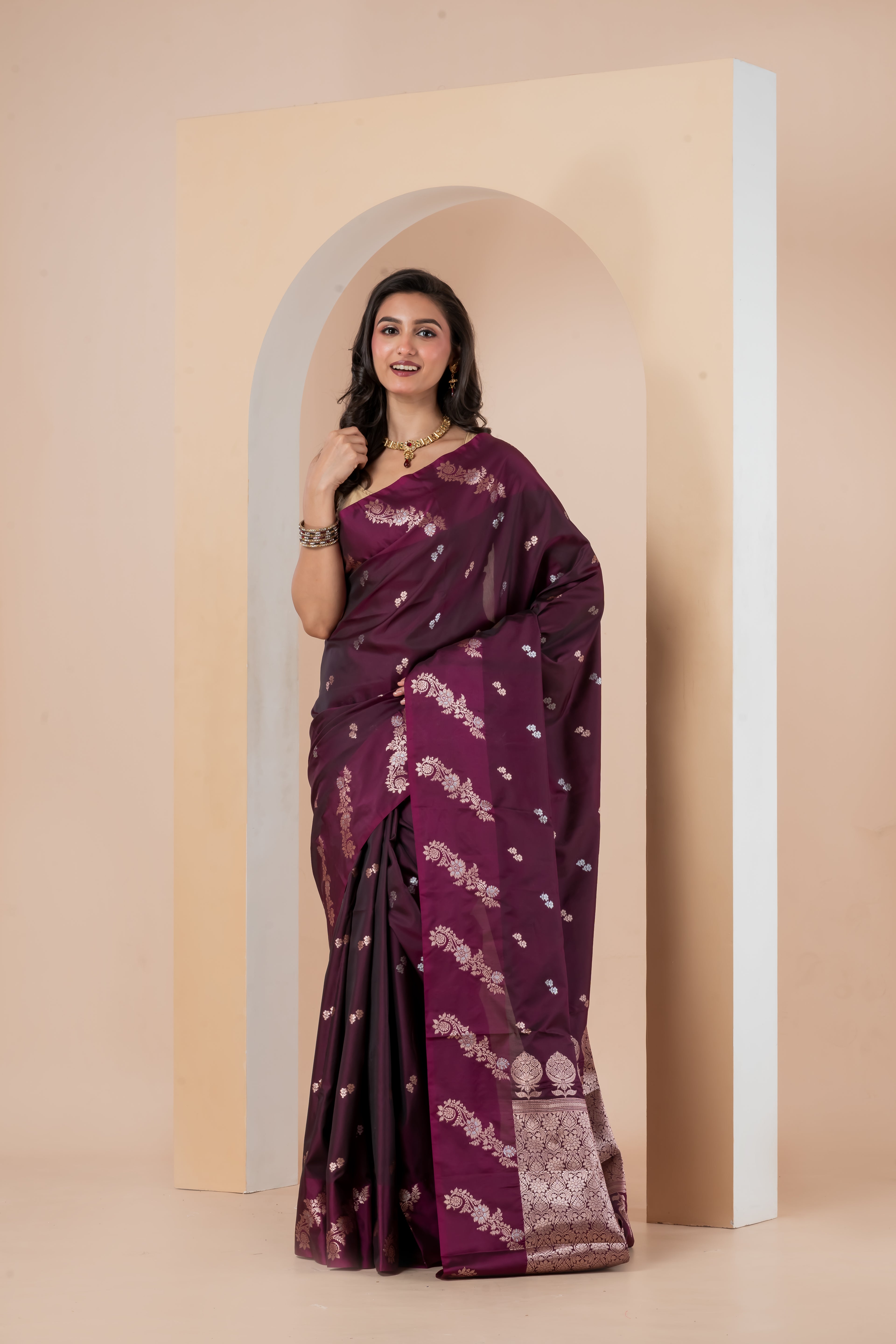 Benarasi raw mango silk saree.