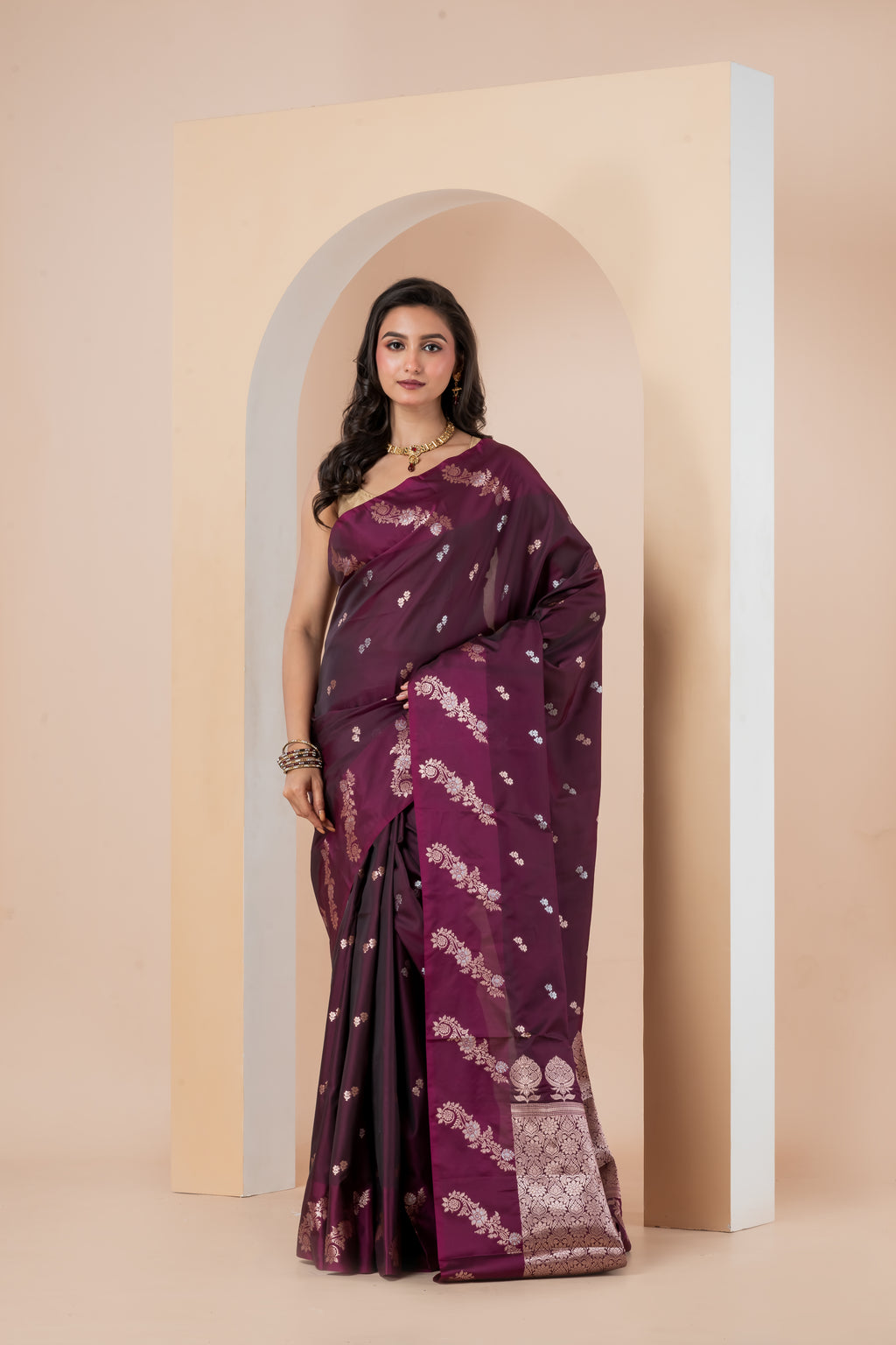 Benarasi raw mango silk saree.