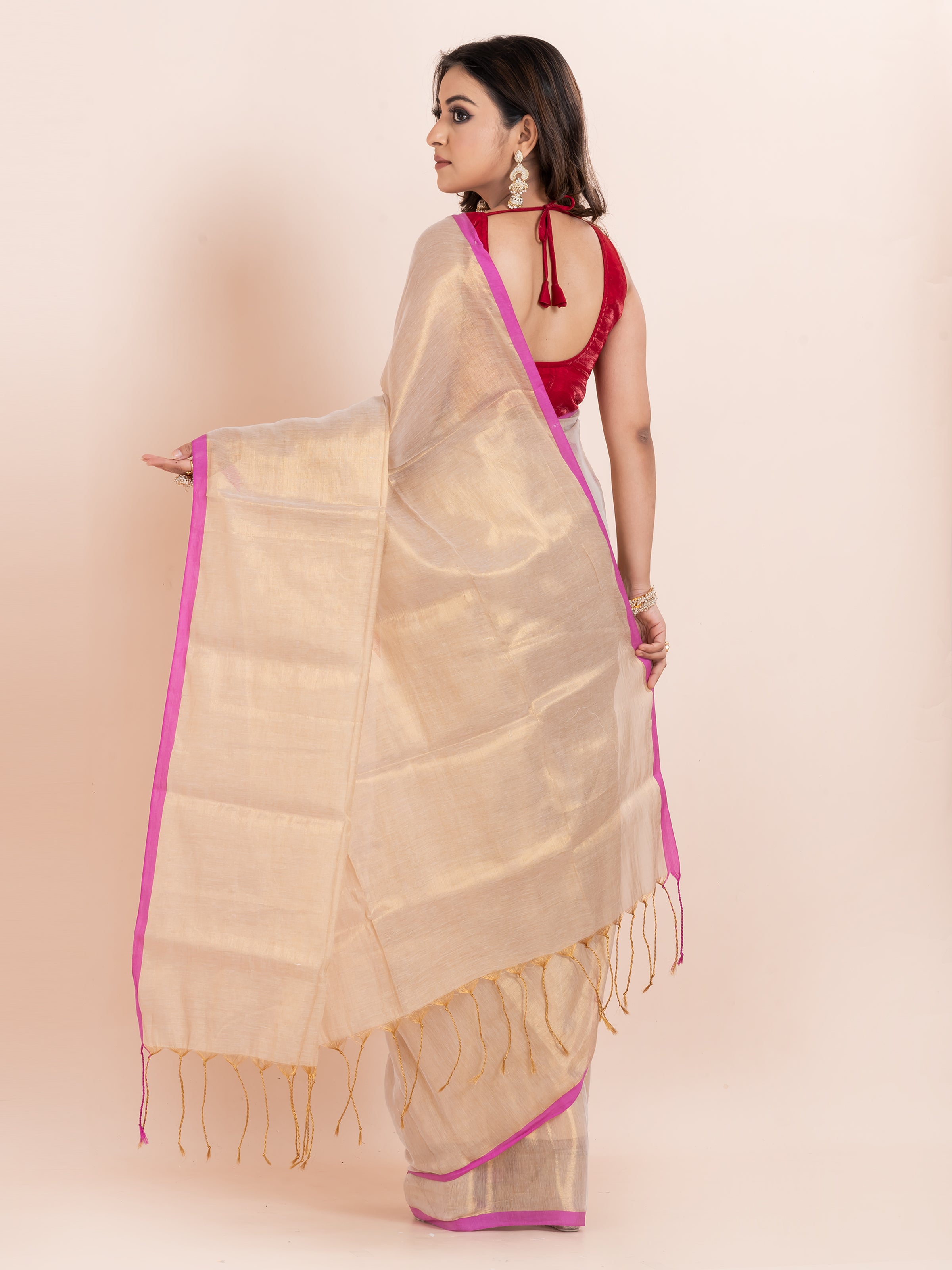 Tissue cotton saree