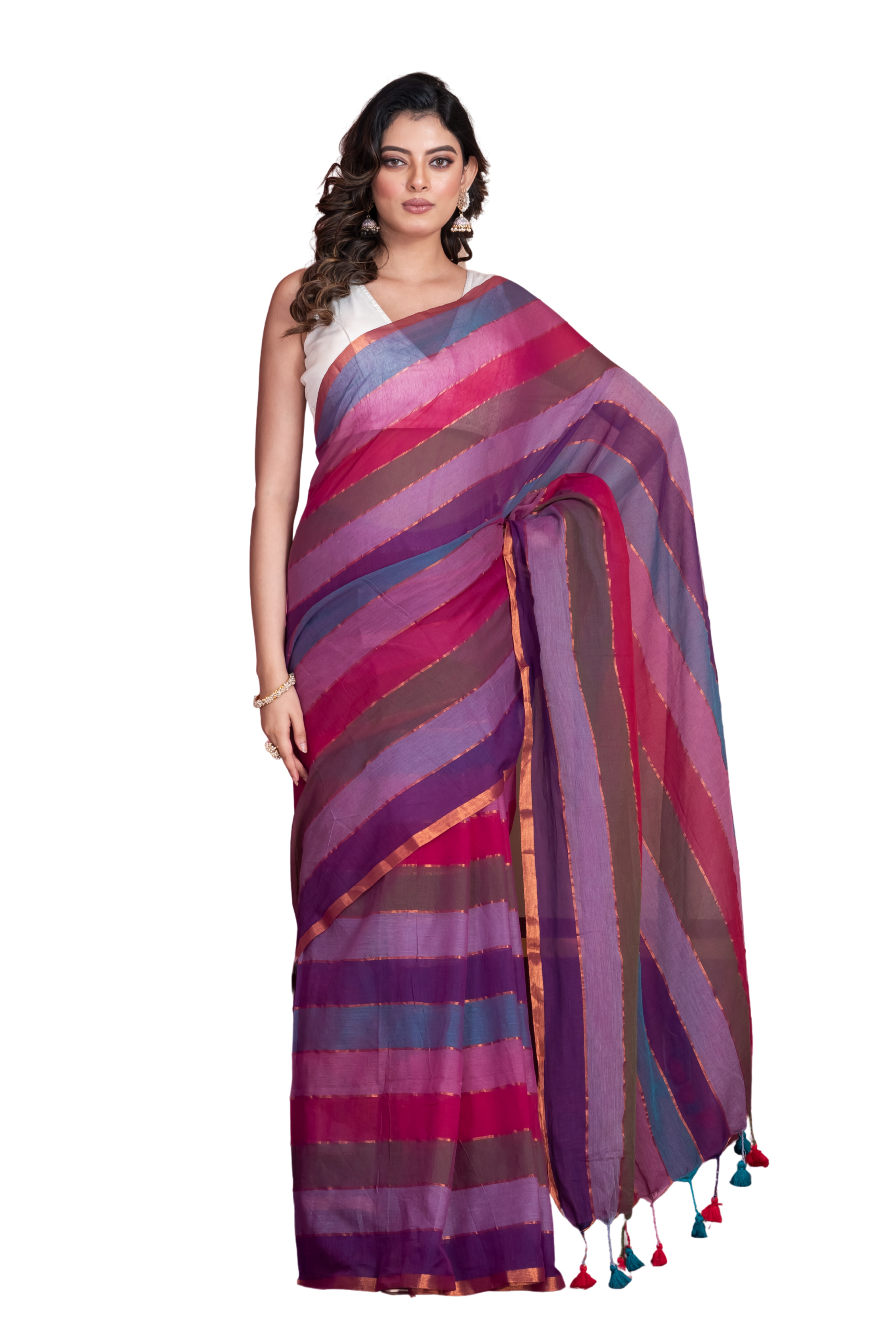 Rainbow saree.