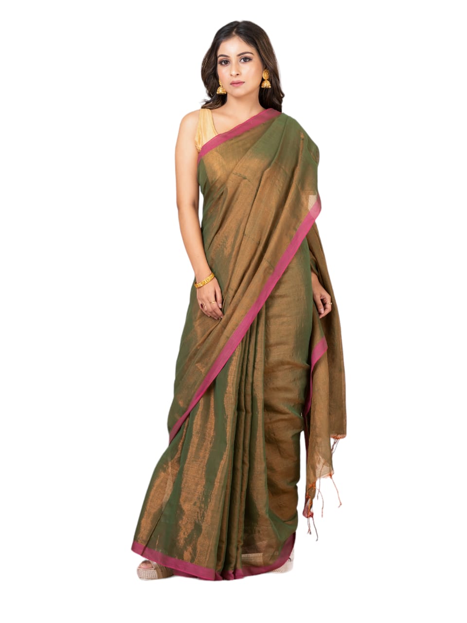 Tissue cotton saree