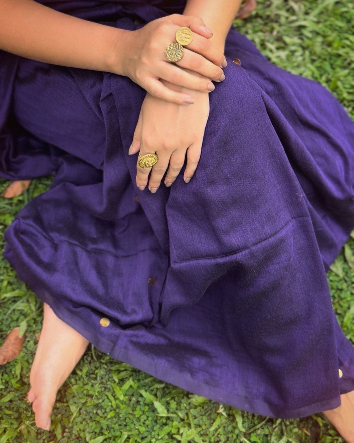 Plain cotton sequence saree.