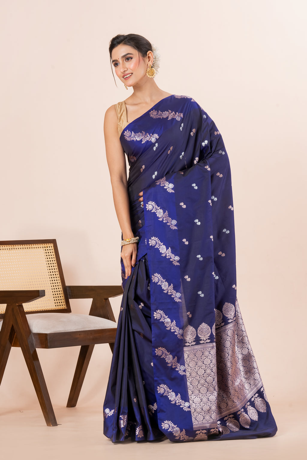 Benarasi raw mango silk saree.