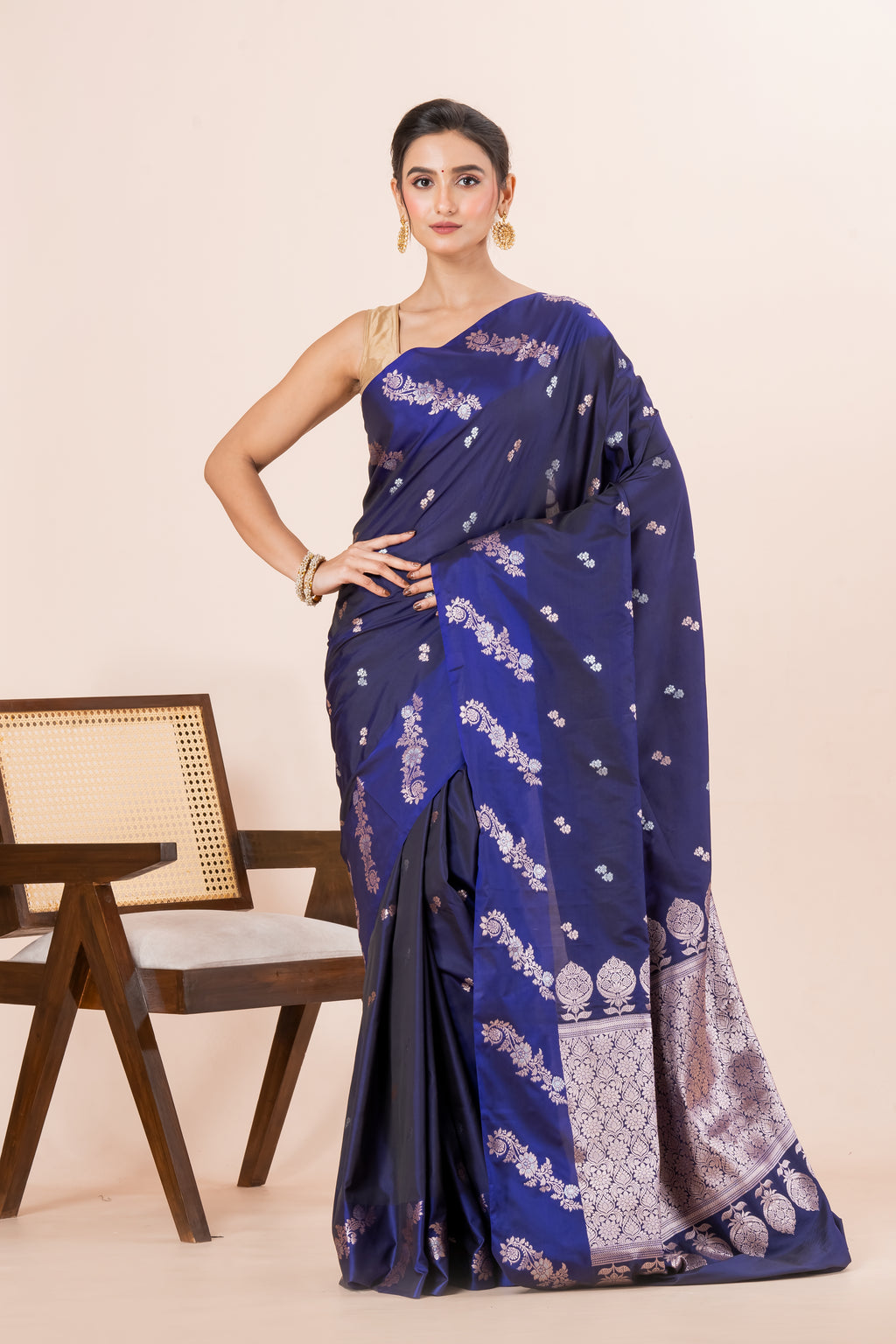 Benarasi raw mango silk saree.
