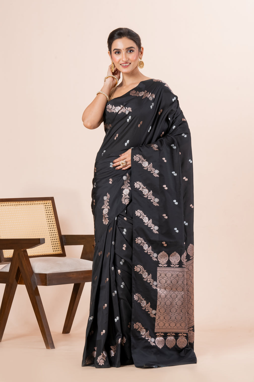 Benarasi raw mango silk saree.