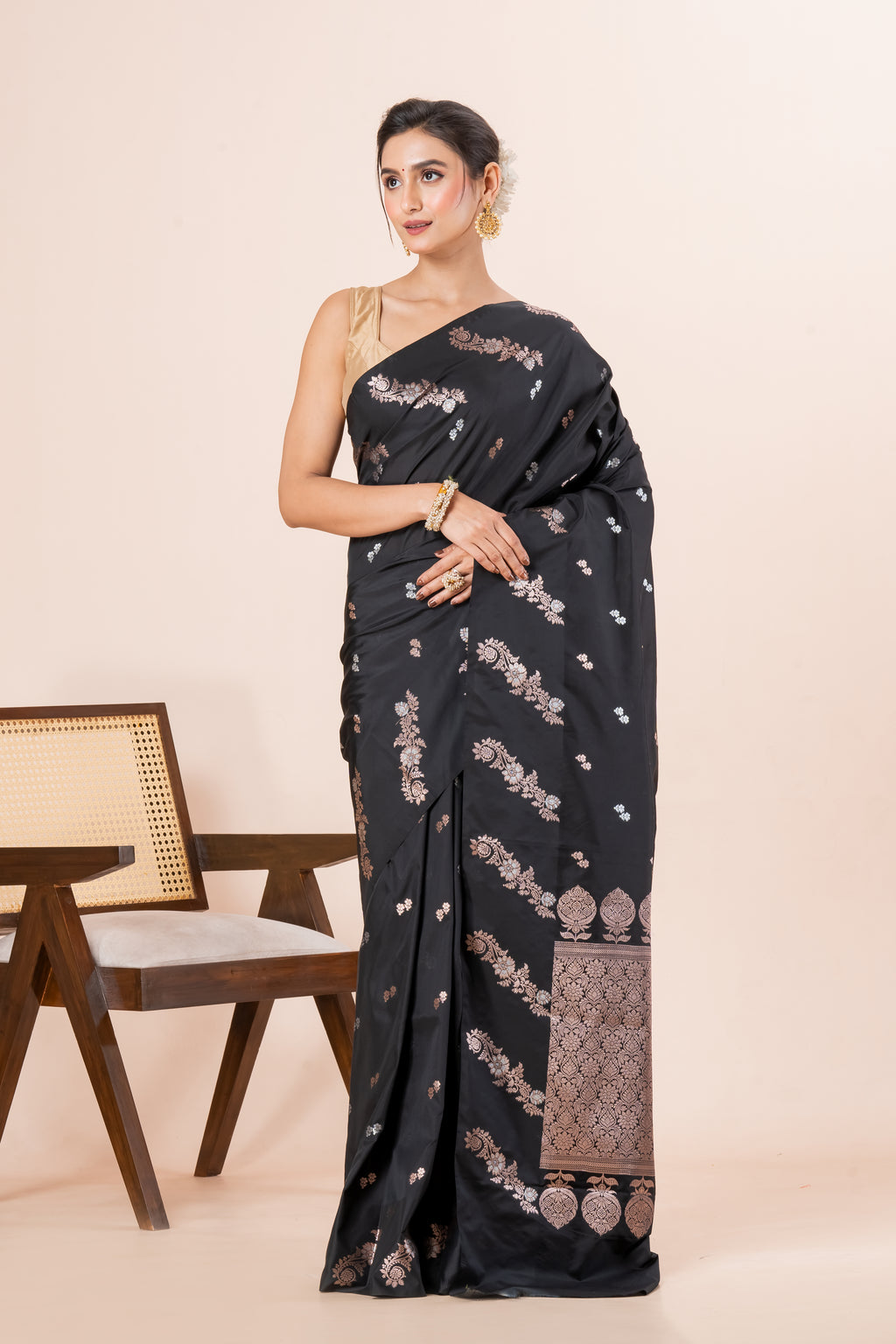 Benarasi raw mango silk saree.