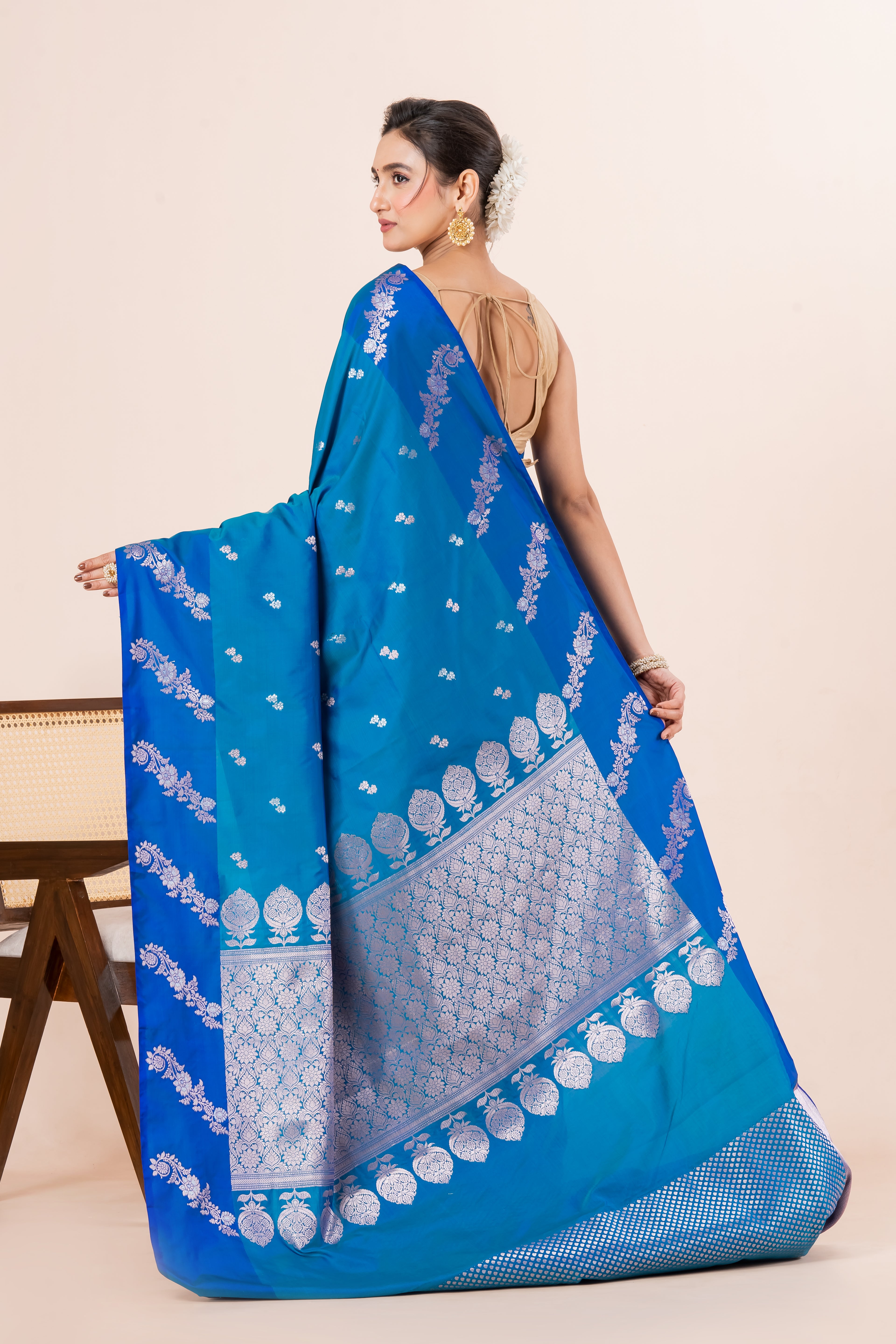 Benarasi raw mango silk saree.