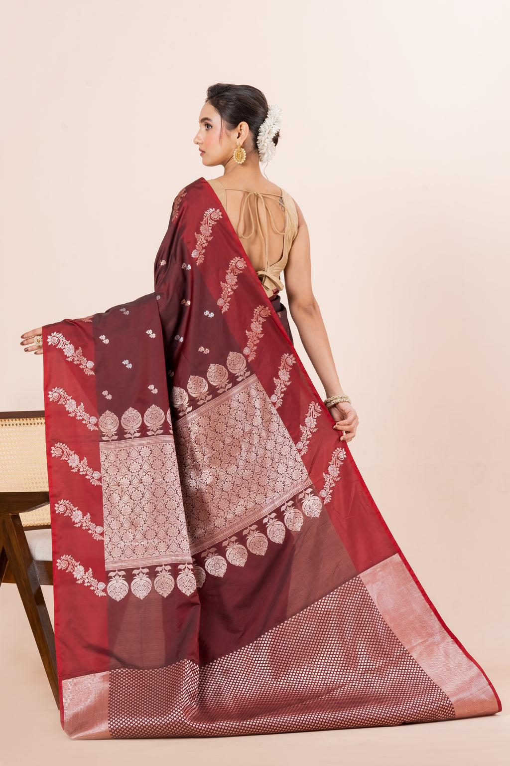 Benarasi raw mango silk saree.