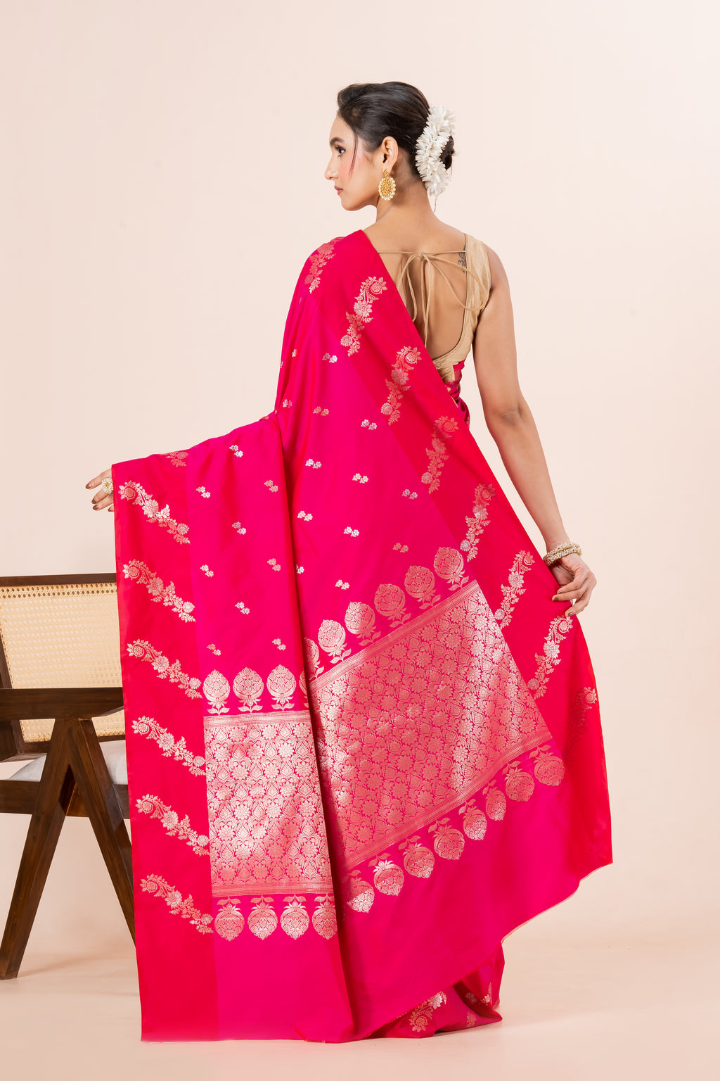 Benarasi raw mango silk saree.