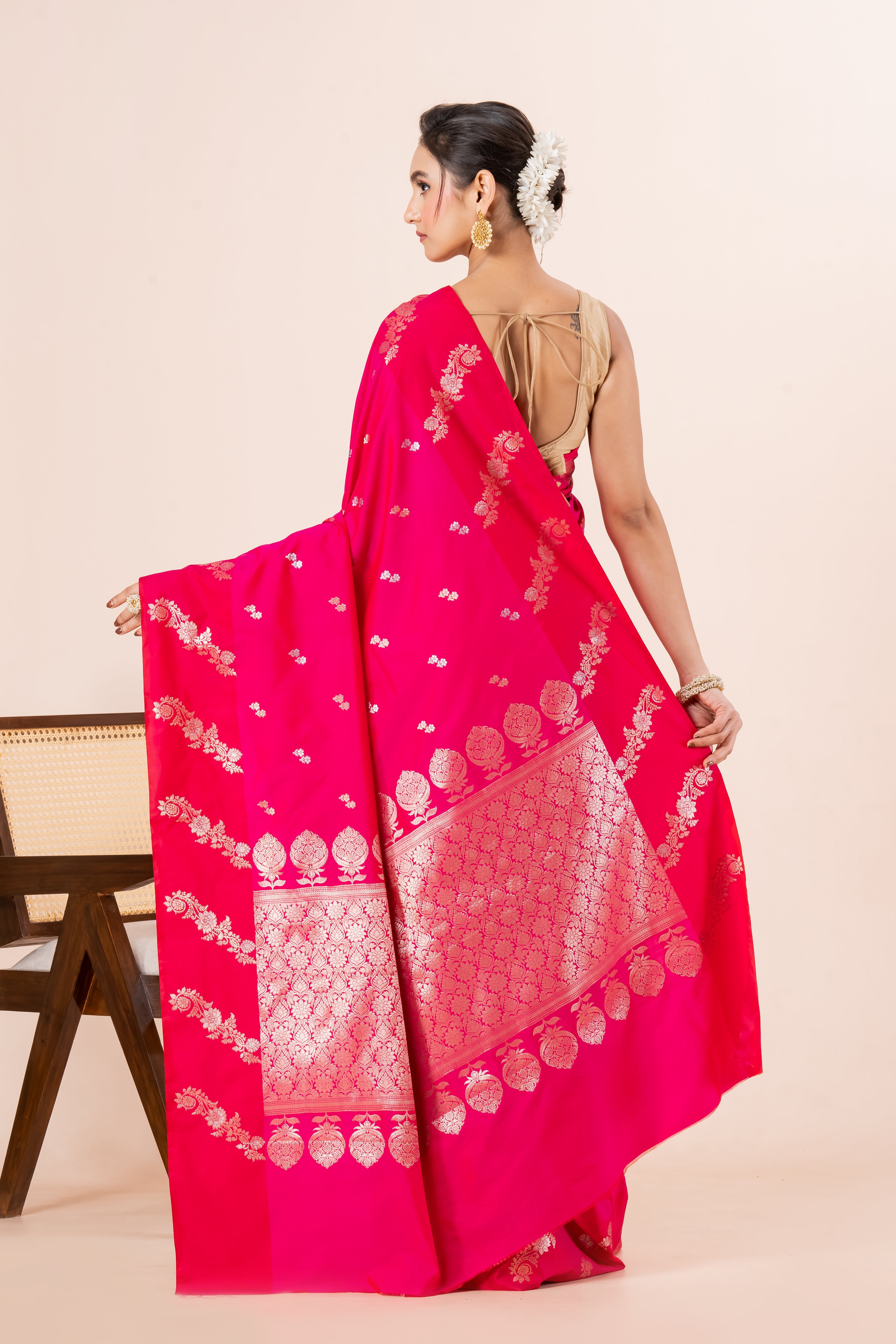 Benarasi raw mango silk saree.