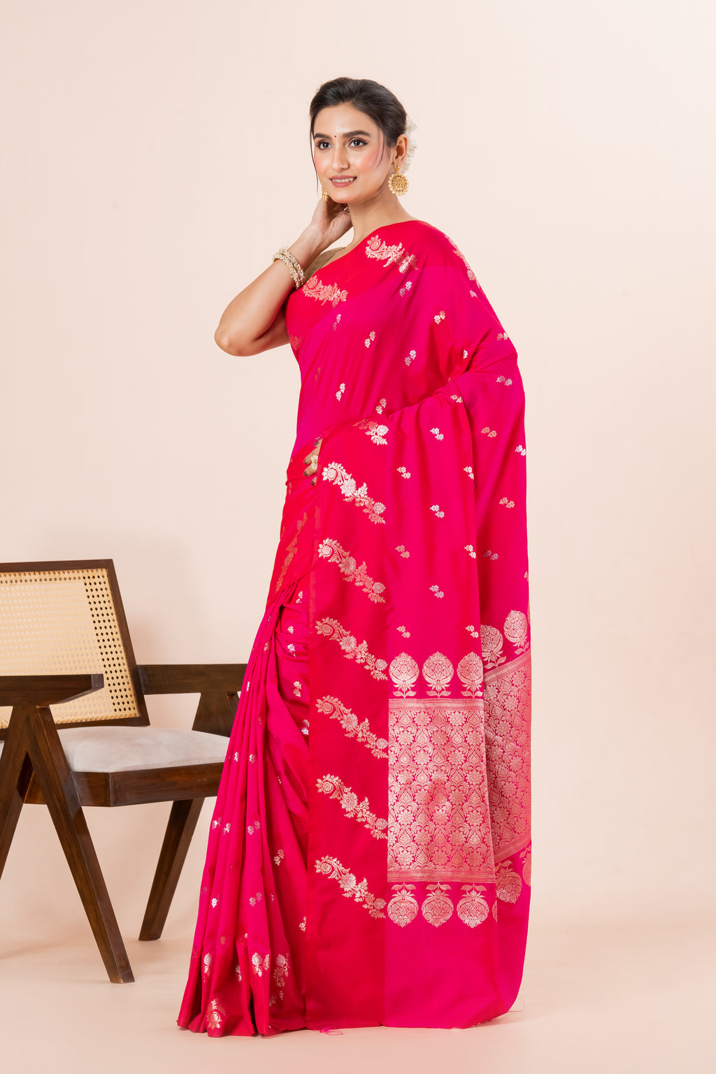 Benarasi raw mango silk saree.