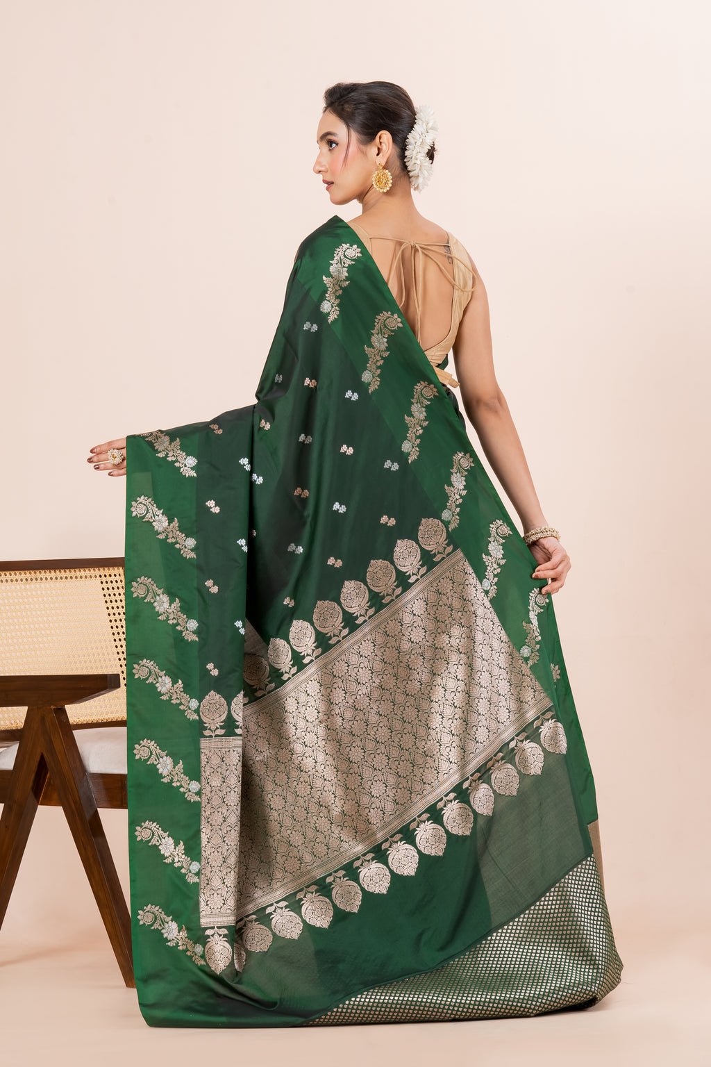 Benarasi raw mango silk saree.