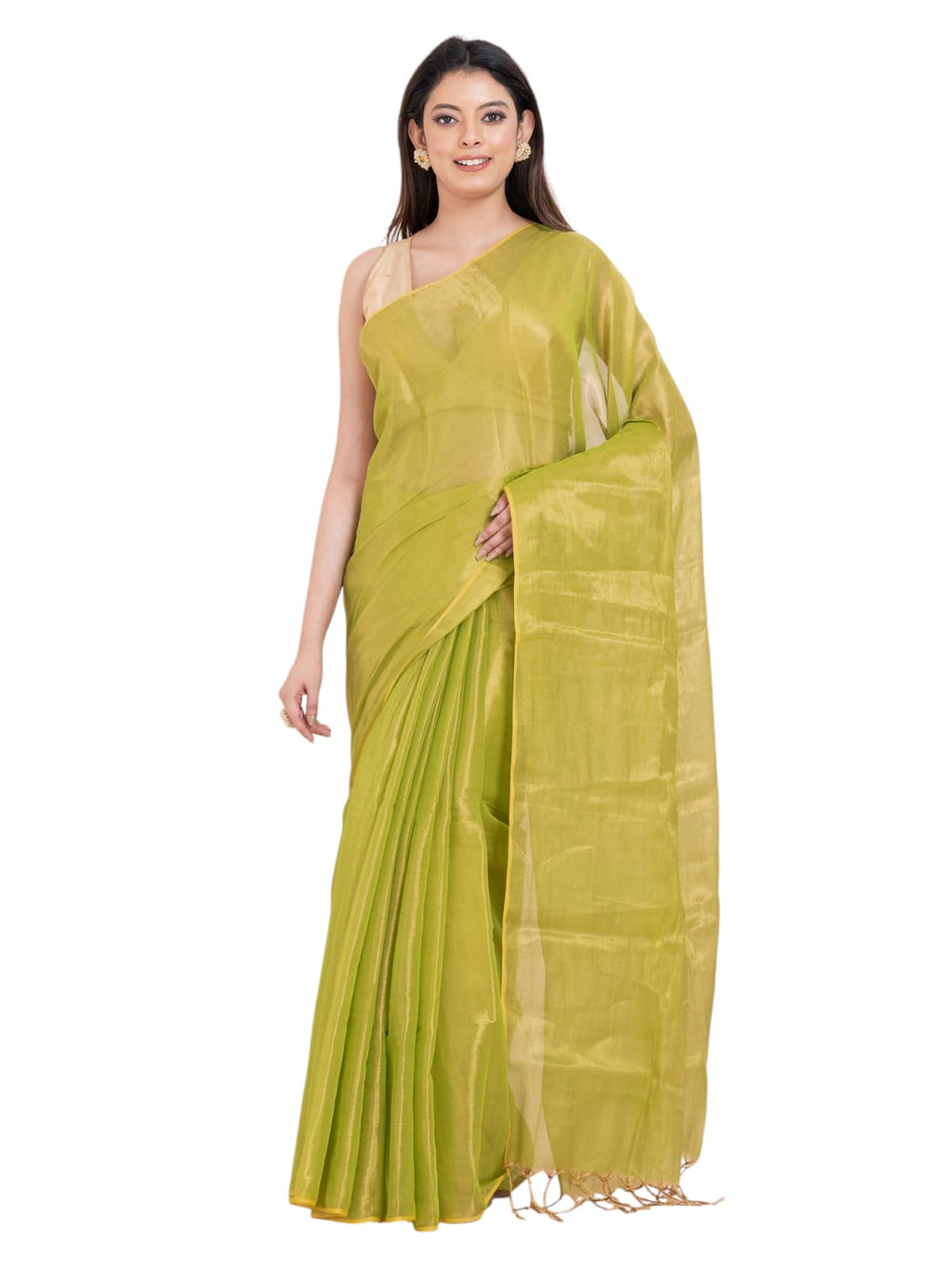 Tissue cotton saree