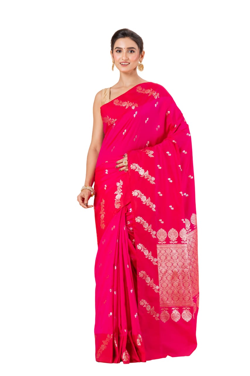 Benarasi raw mango silk saree.
