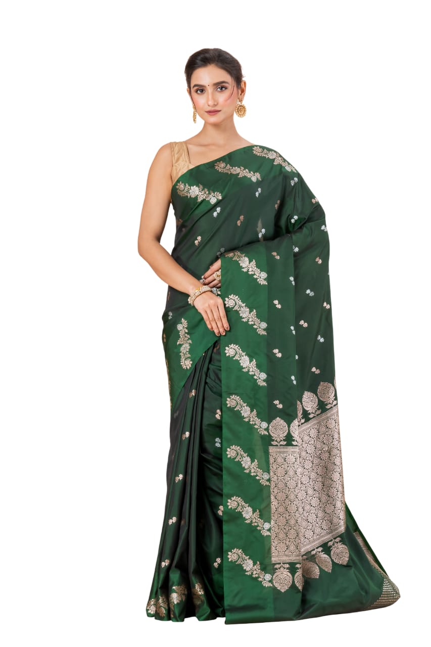 Benarasi raw mango silk saree.