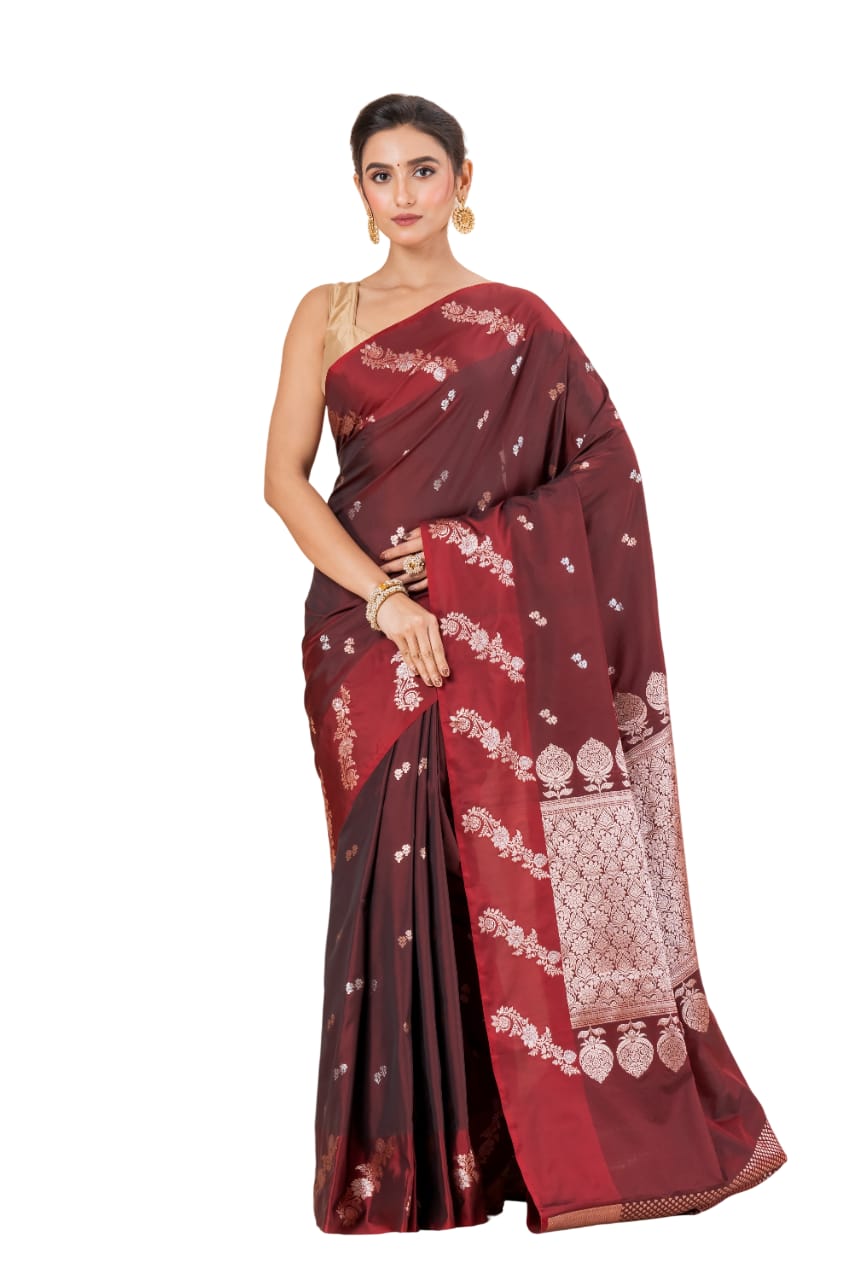 Benarasi raw mango silk saree.