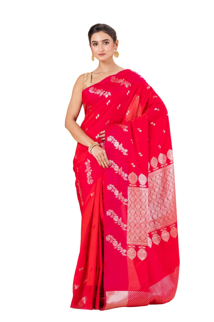 Benarasi raw mango silk saree.
