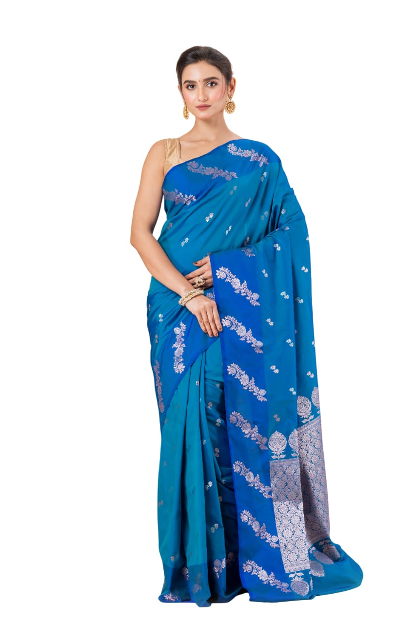 Benarasi raw mango silk saree.