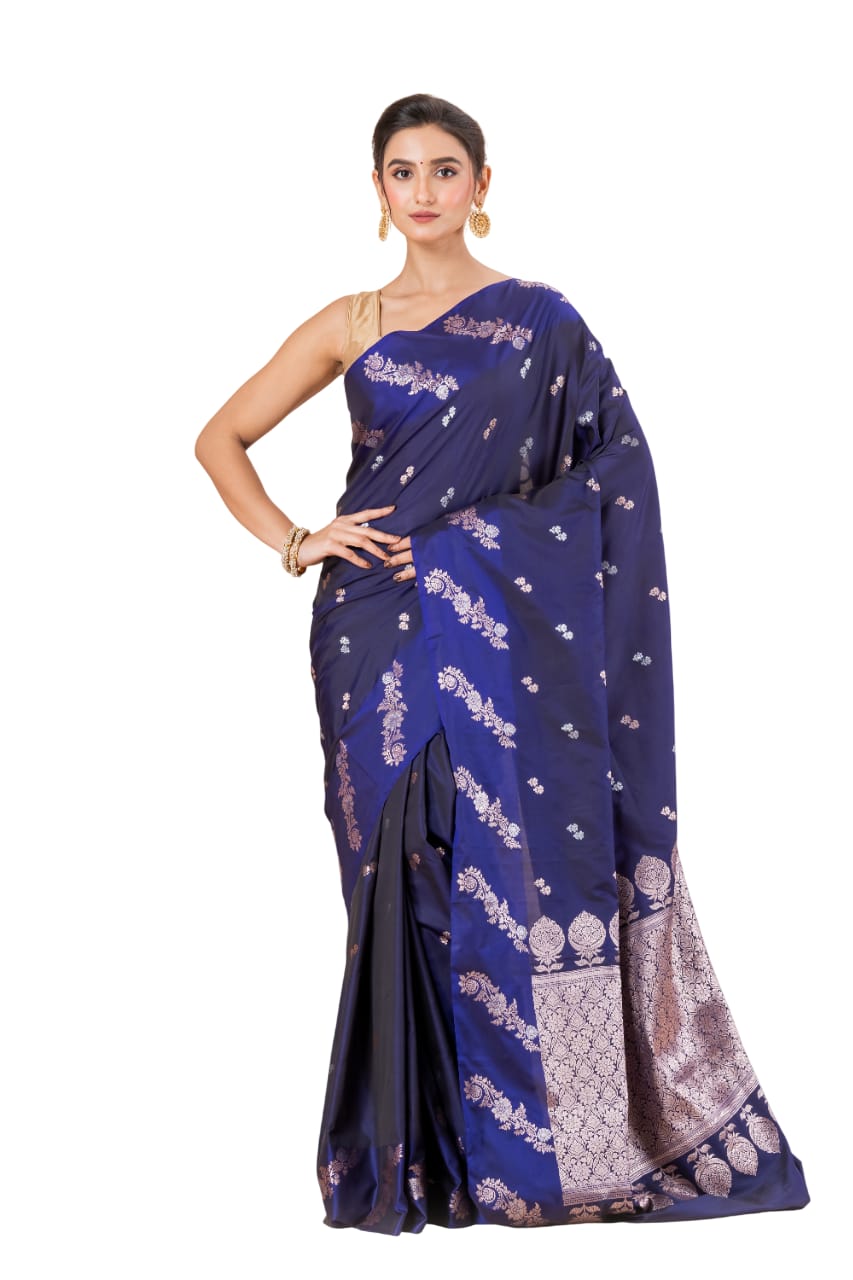 Benarasi raw mango silk saree.