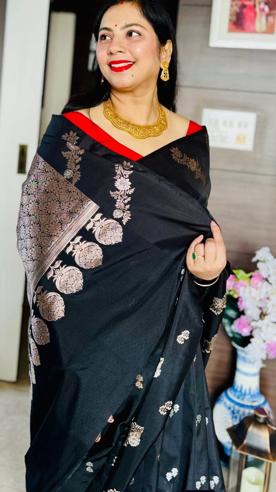 Raw mango benarasi silk sare.