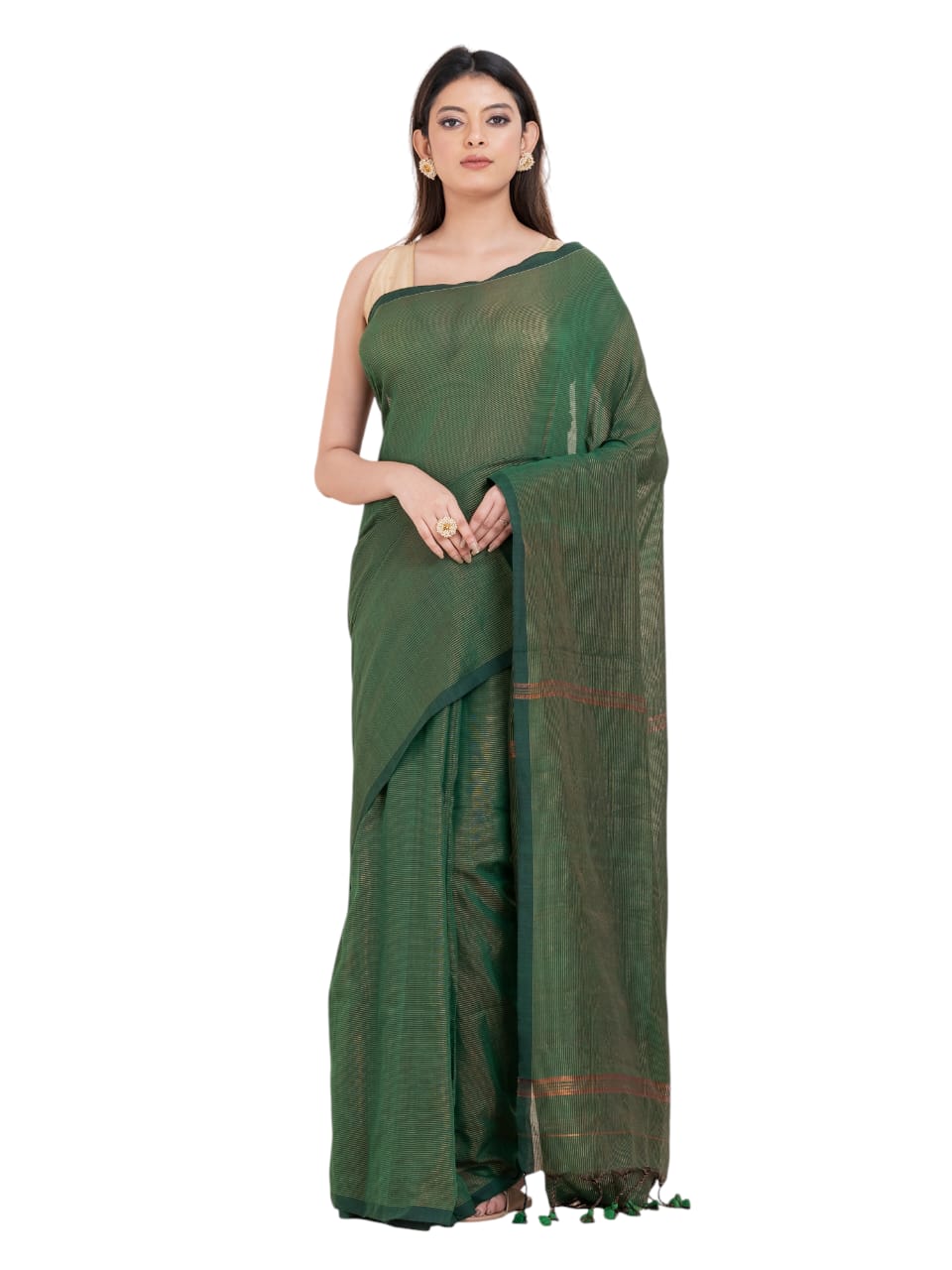 Cotton silk saree.