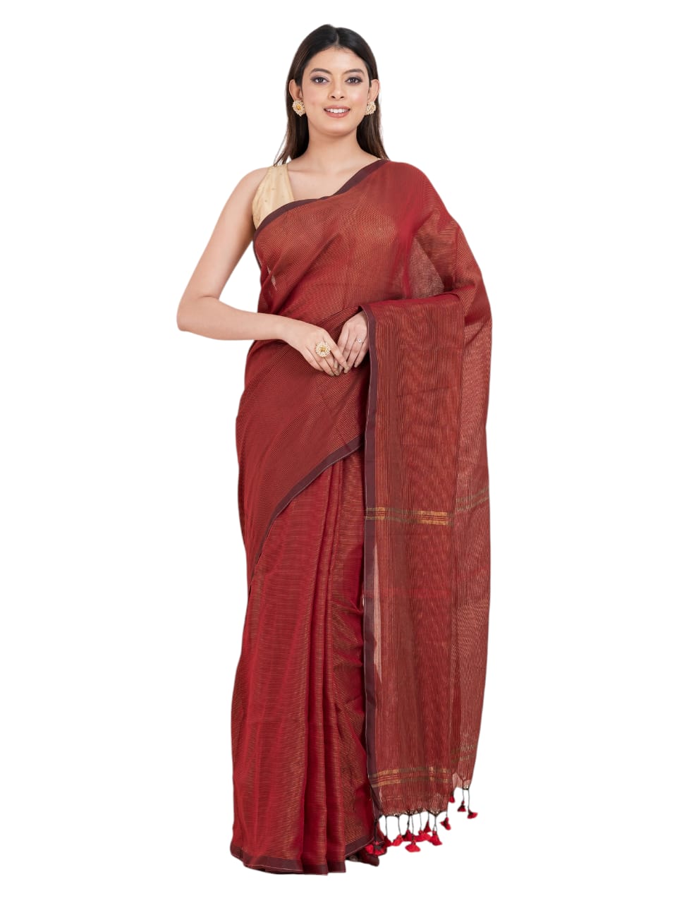 Cotton silk saree.
