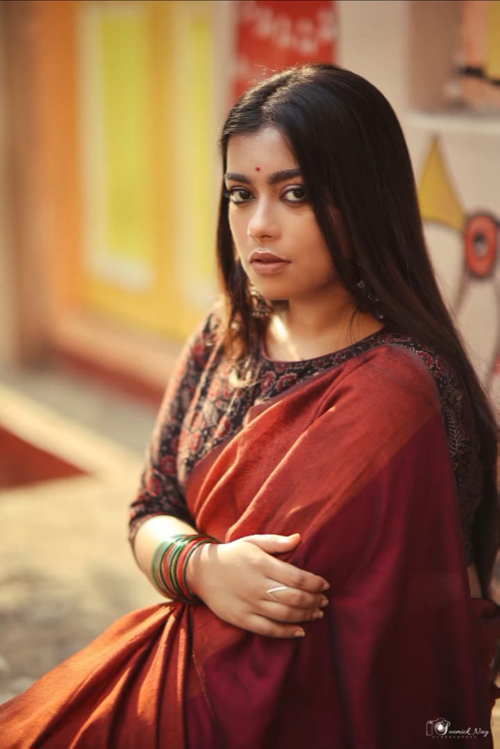 Khaddi Cotton Colourblock Saree | Handwoven Pure Cotton Saree for Women