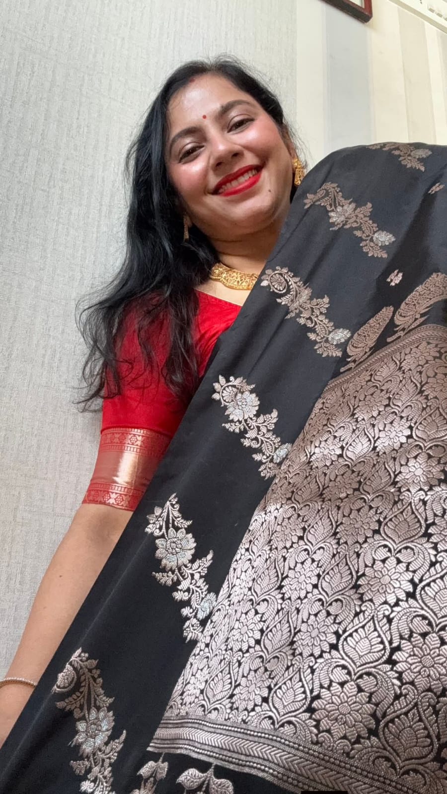 Raw mango benarasi silk sare.