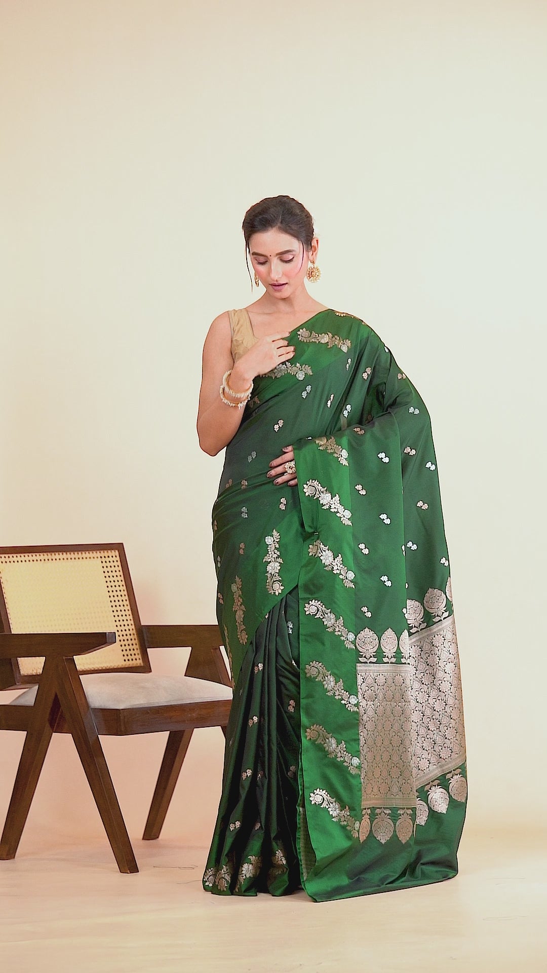 Benarasi raw mango silk saree.