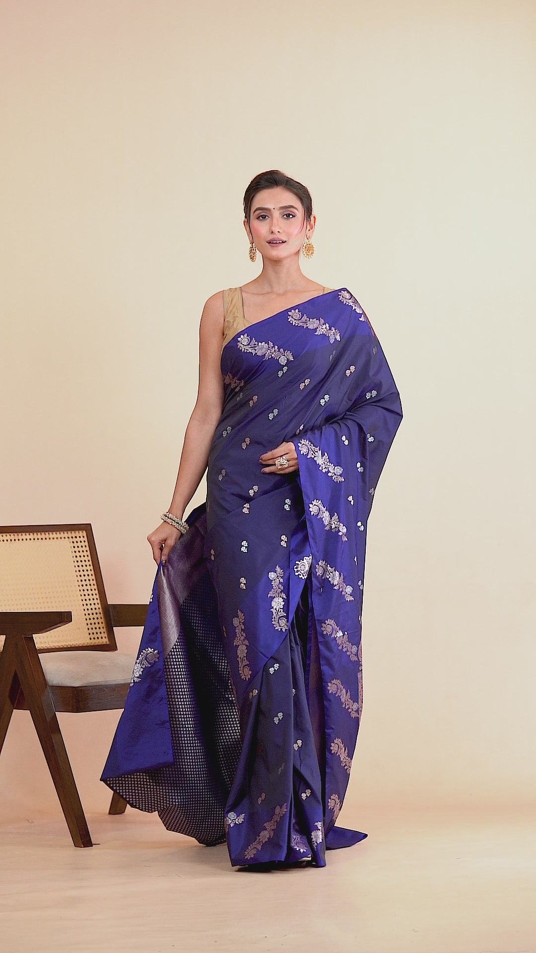 Benarasi raw mango silk saree.