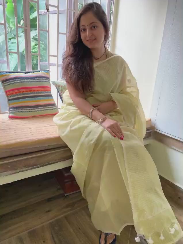 Cotton tissue jamdani saree.