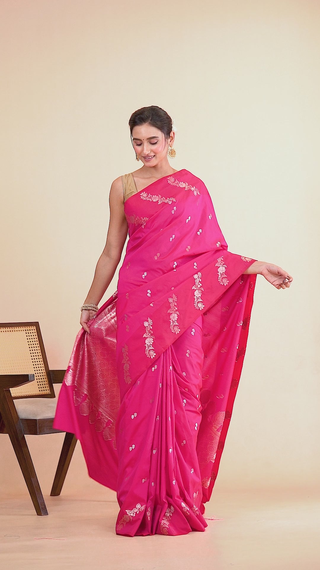 Benarasi raw mango silk saree.